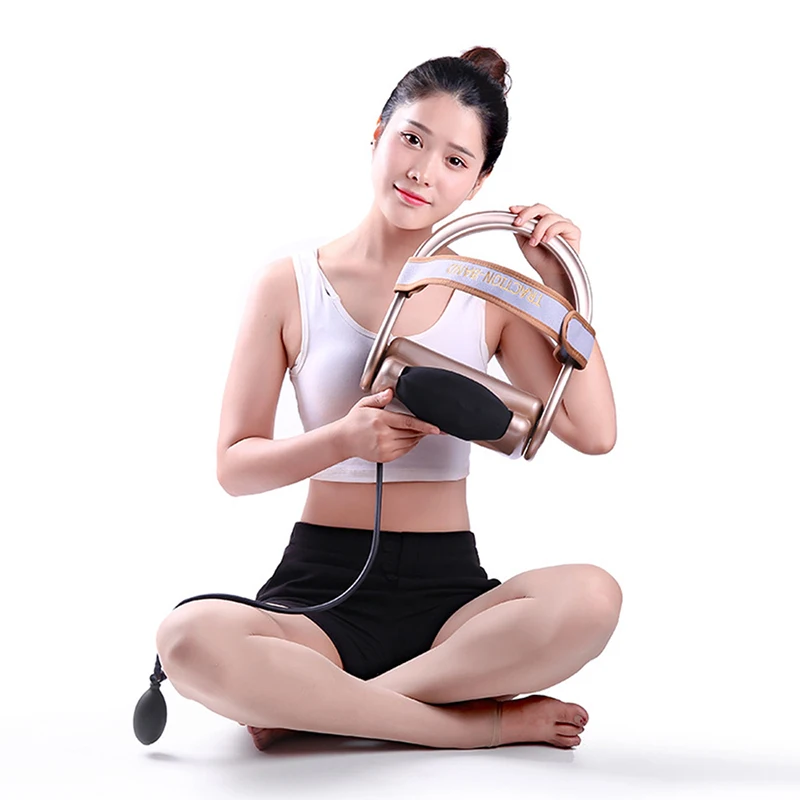 Filled Air neck massager health care Cervical Tractor Pillow Traction Posture Pump Relax Vertebra Orthopedic Stretch massage