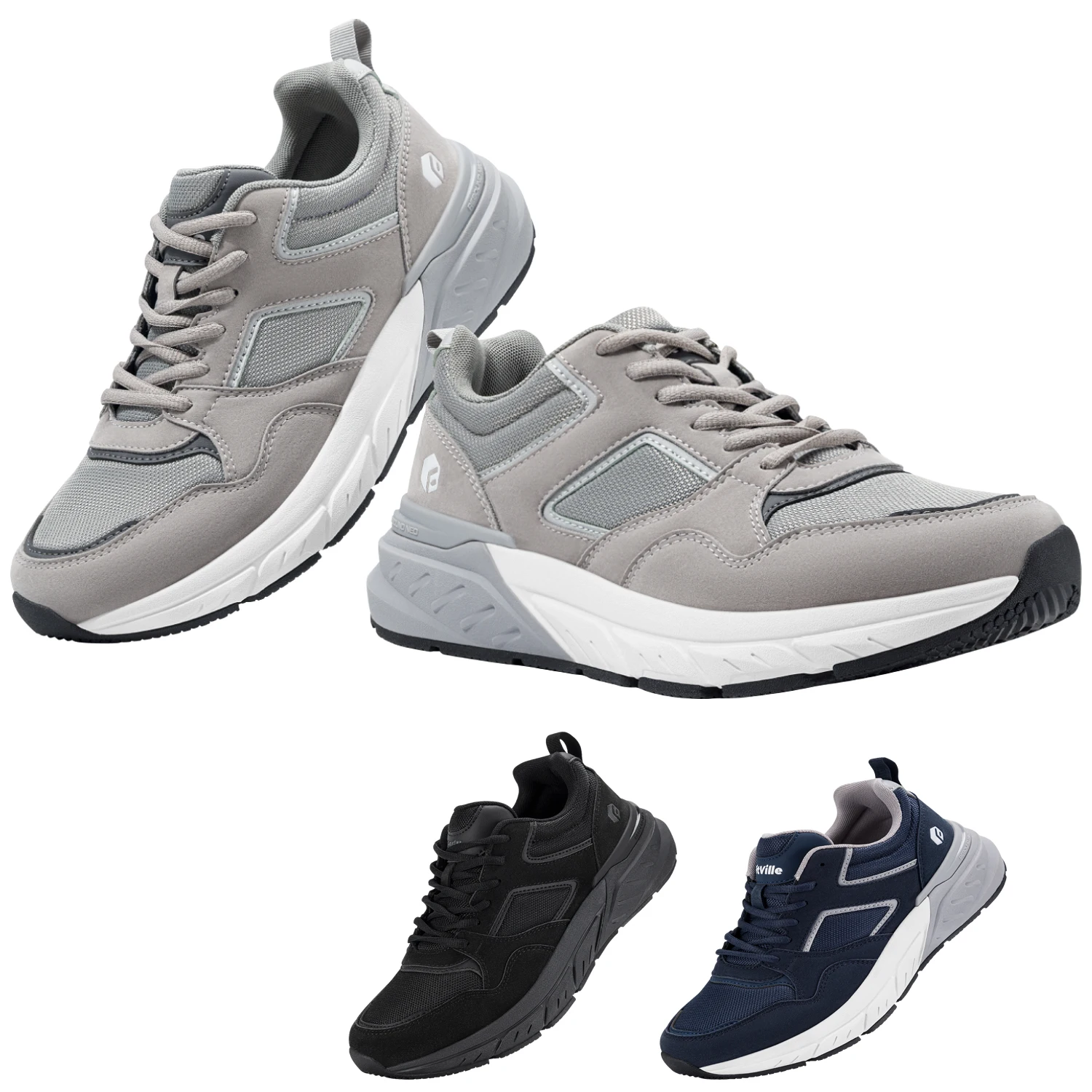 FitVille Newest Running Shoes for Men 4E Wide Width Sneakers with Arch Support for Flat Feet Heel Pain Relief Plantar Fasciitis