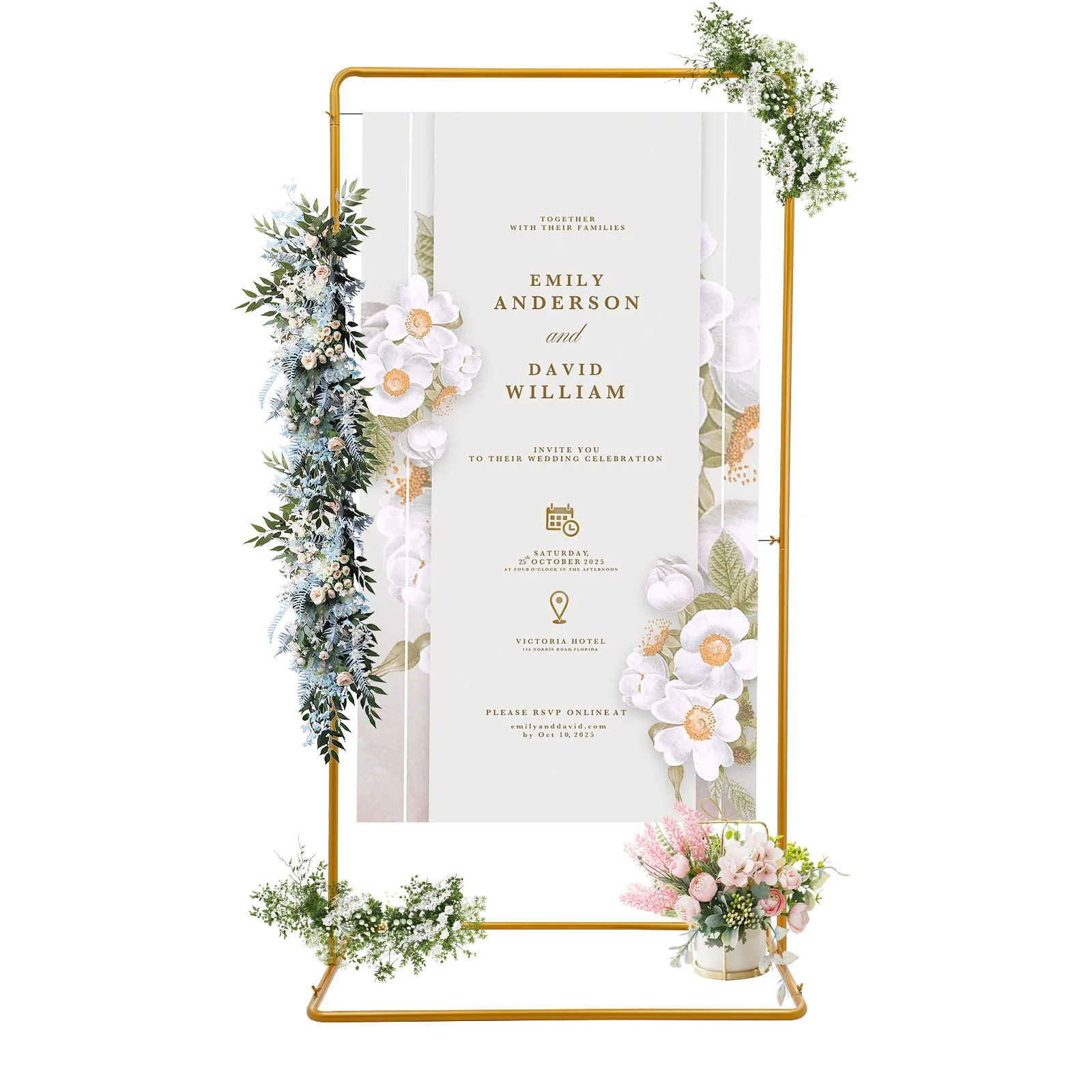 Flower Balloon Backdrop Stand Wedding Decoration Popular Metal Board Bracket Decoracion Boda Western Party