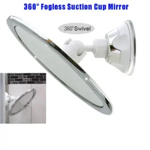 Fogless Makeup Mirror With Holder Suction Cup 360 Rotation Shower Shave Round Mirrors Bathroom Mirrors Washroom Fog Free New