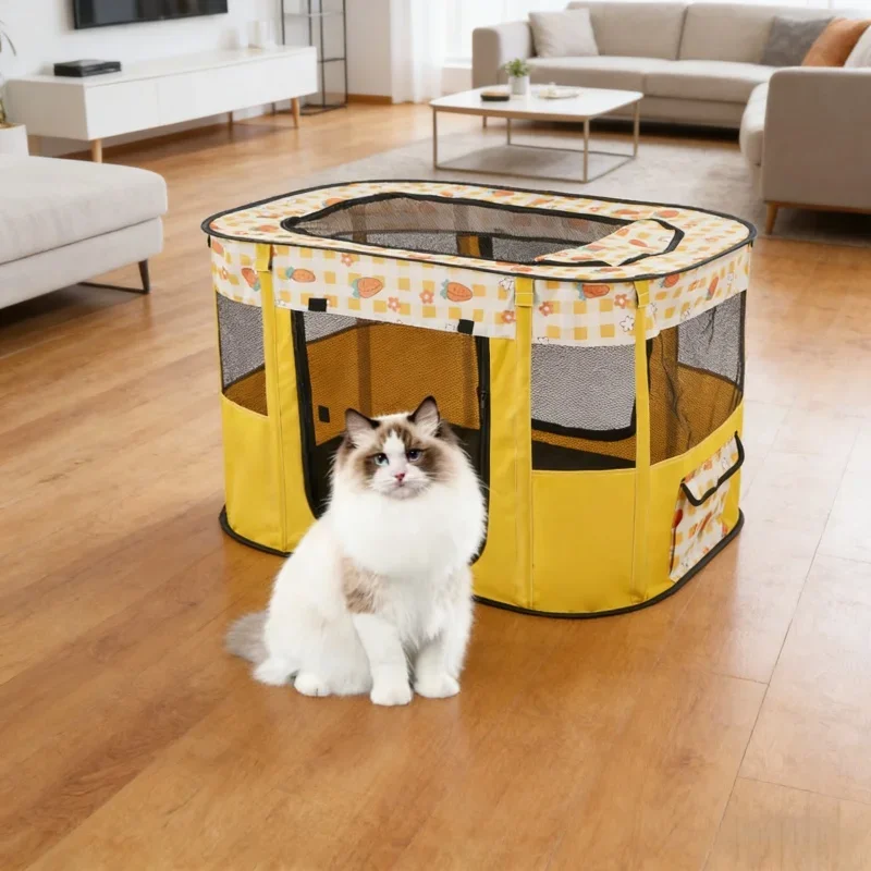 Foldable Pet Playpen Cat Delivery Room Tent Portable Indoor Outdoor Dog Kennel Crates Pet Birthing Center Supplies For Birthing