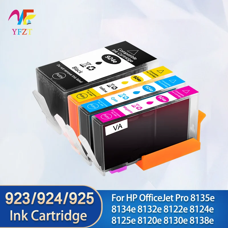 For HP923 924 925 Ink Cartridge 923X 924xl Black Compatible For HP OfficeJet Pro 8135e 8134e 8132e 8122e 8124e 8125e 8120e 8130e