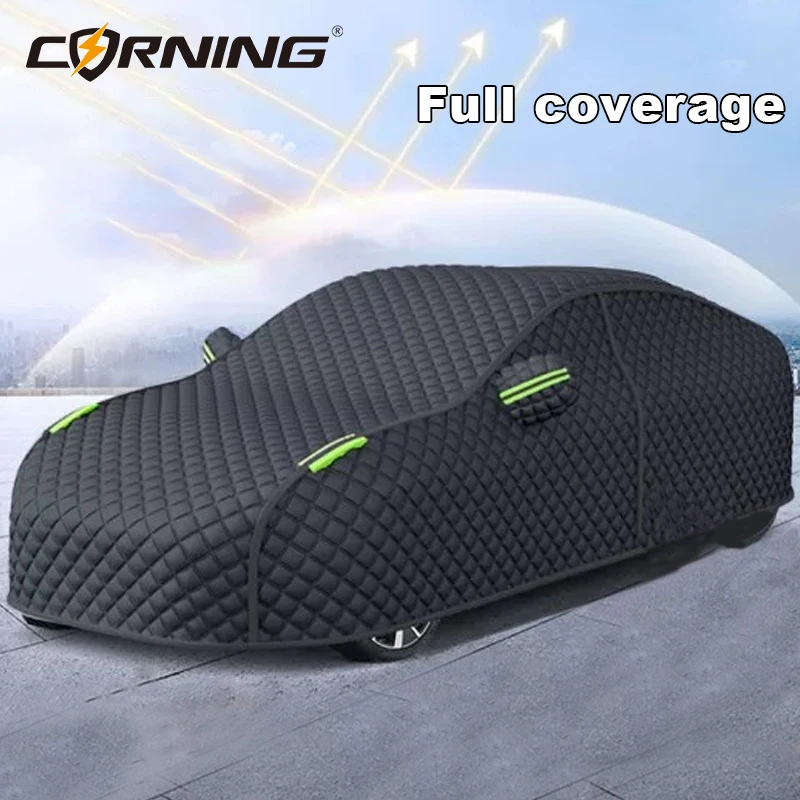 Full Car Cover Outdoor Car Protective Covers Sun Shade Dustproof Snowproof Anti UV Protection Awning Universal for Sedan SUV