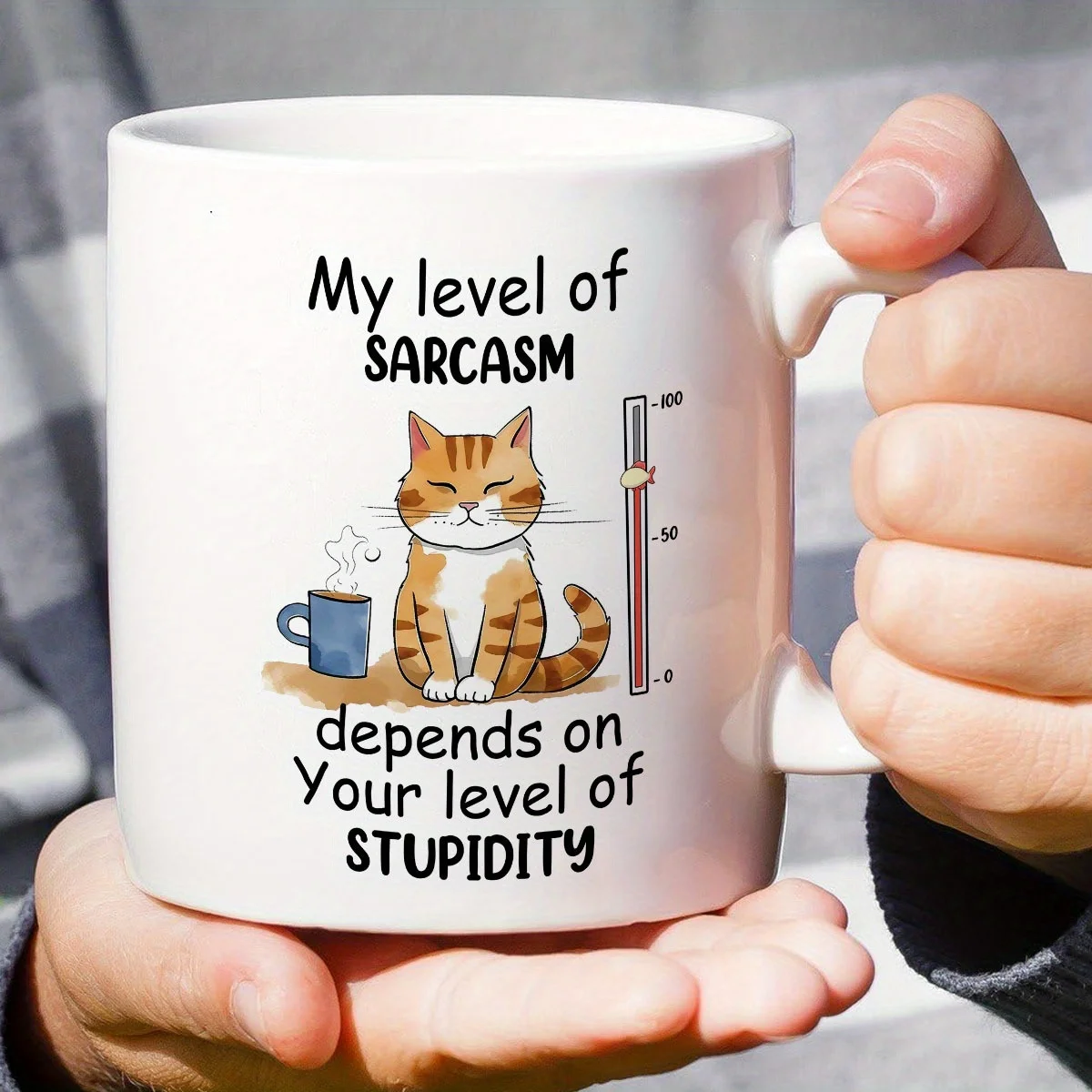 Funny Sarcasm Mug - Ceramic Mug with Witty Cat Design, Perfect Gift for Humor Lovers and Everyday Use, Unique and Fun