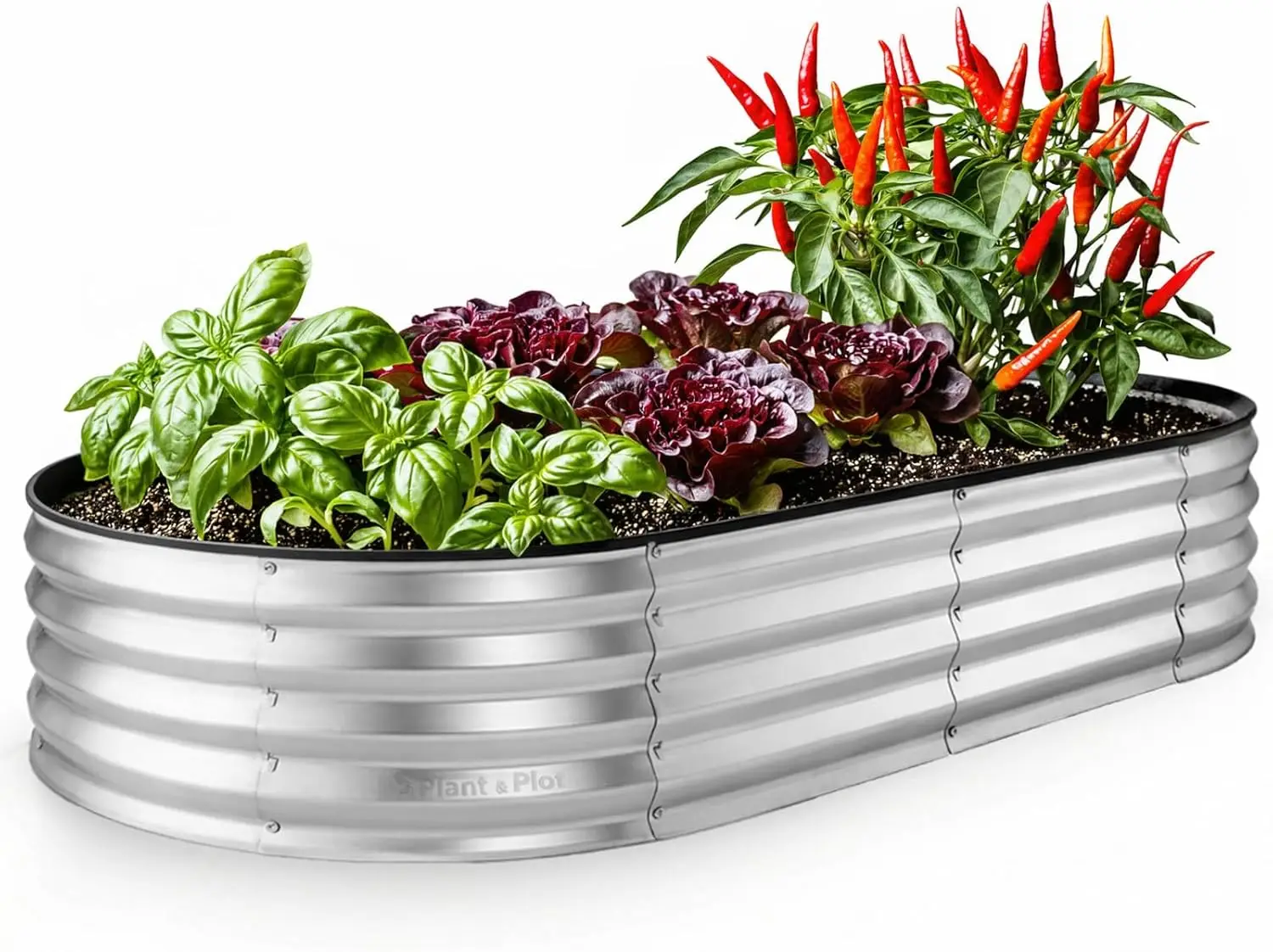 Galvanized Raised Garden Beds Outdoor // 6×3×1 ft Planter Raised Beds for Gardening, Vegetables, Flowers // Large Metal Garden B