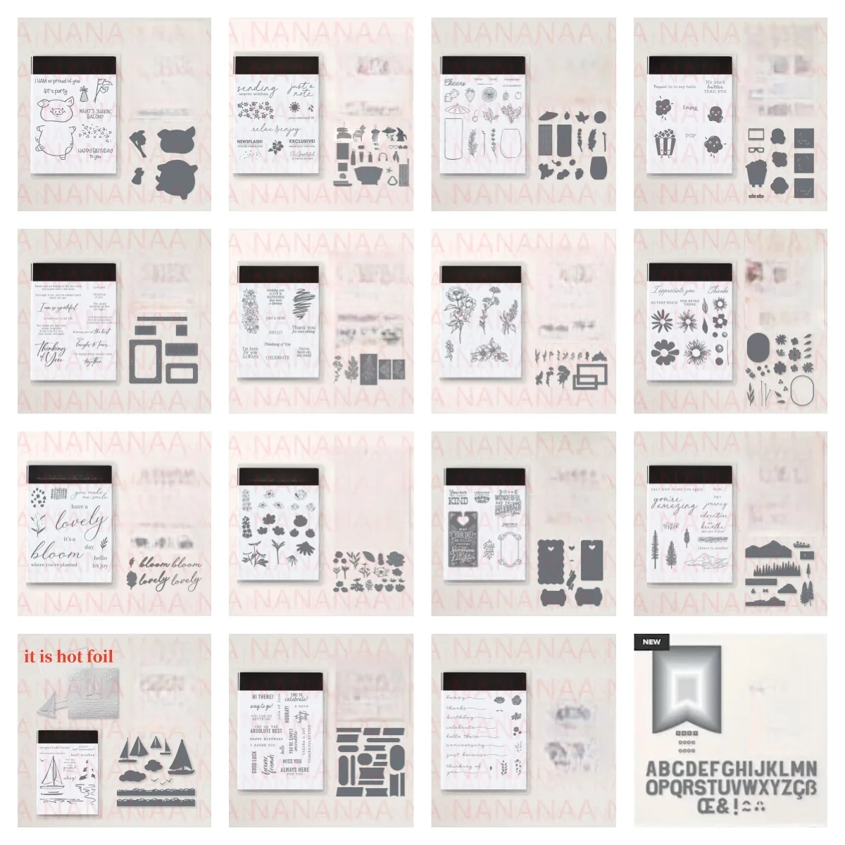 Gardens Floral Tags Clear Stamps Cut Die Hot Foil for DIY Scrapbook Paper Card Supplies Craft Template Spring Summer New Stamp