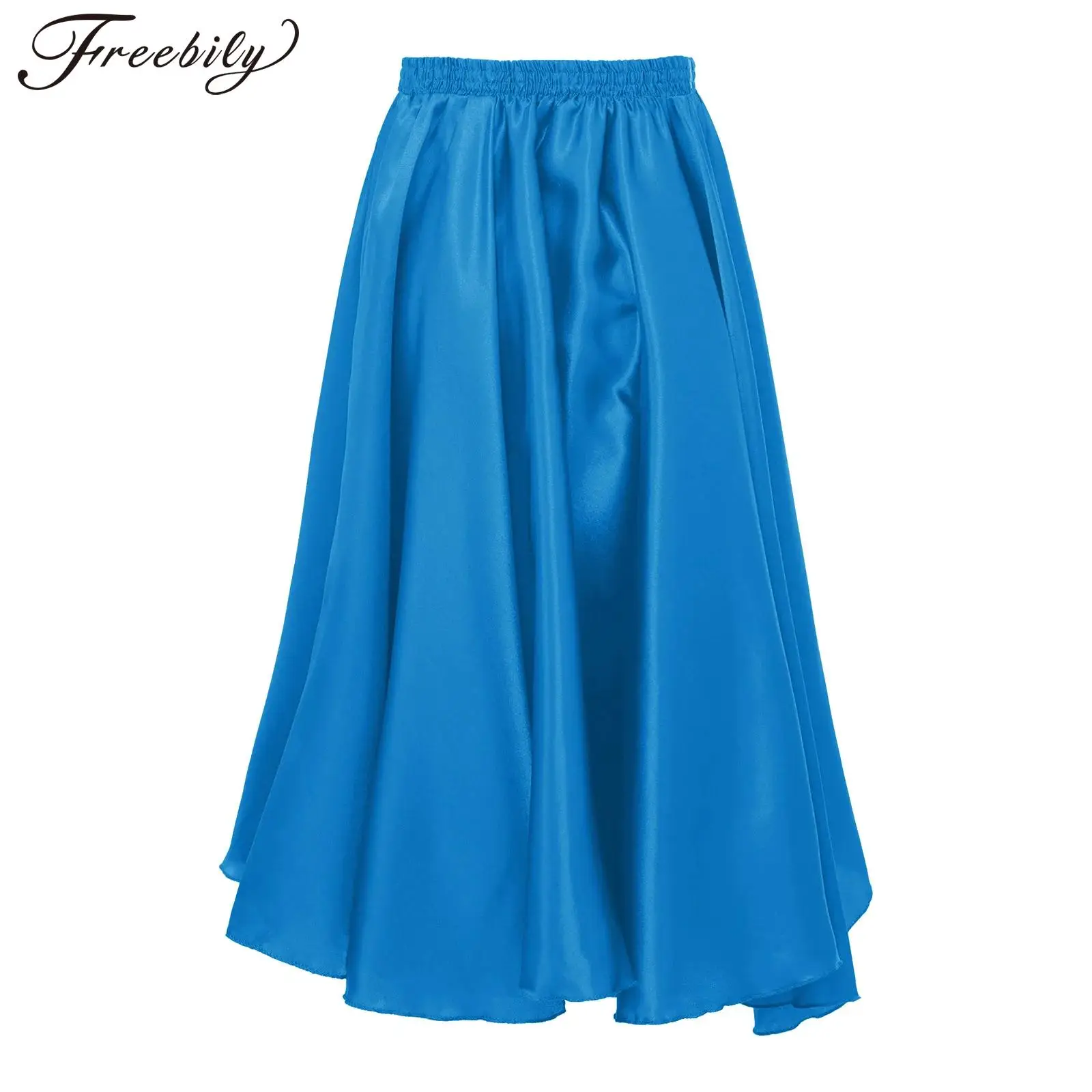 Girls Spanish Skirt Flamenco Costume Kids Bullfight Dance 360 Degree Long Skirts Gypsy Dancer Latin Tango Performance Dancewear