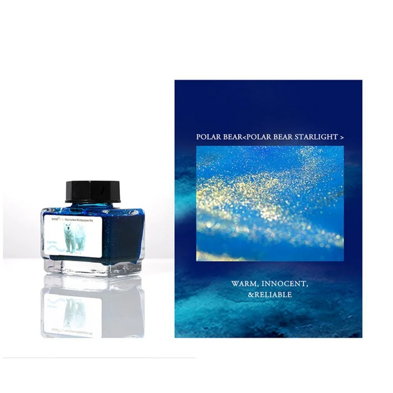 Gold Powder Colorful Fountain Pen Ink Bottle 15colors 18ml Watercolor Pigment Ink For Painting Art Office Supplies