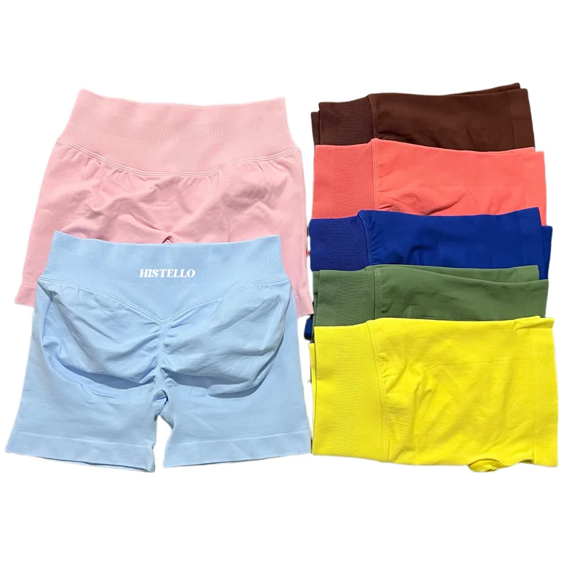 HISTELLO Impact Shorts Df Substitute High Waist Women Yoga Workout Short Seamless Leggings Stretch Fitness Running Gym Shorts