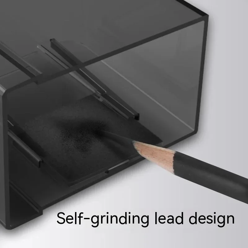 Hand Crank Pencil Sharpener Cutter For School Student Artist Charcoal Large Capacity Rotary Pencil Knife Tools Adjustable Points