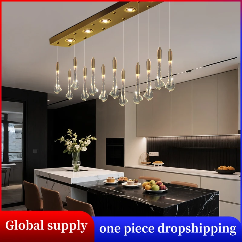 Hanging Lamp Restaurant Pendant Lamps Above the Table Kitchen Island Crystal Pendant Light Crystal Chandelier Pendants Lighting