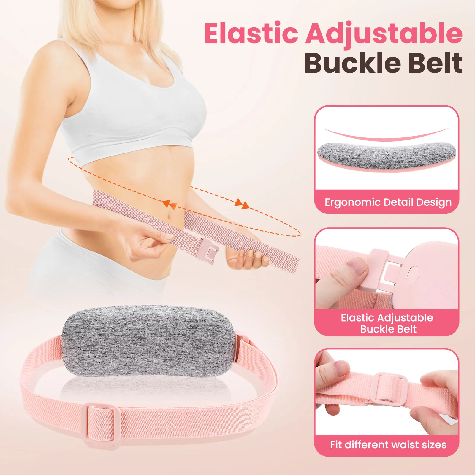 Heating Pad for Menstrual Cramps Vibration Electric Massager Abdominal Period Warm Palace Belt Uterine Warming for Women