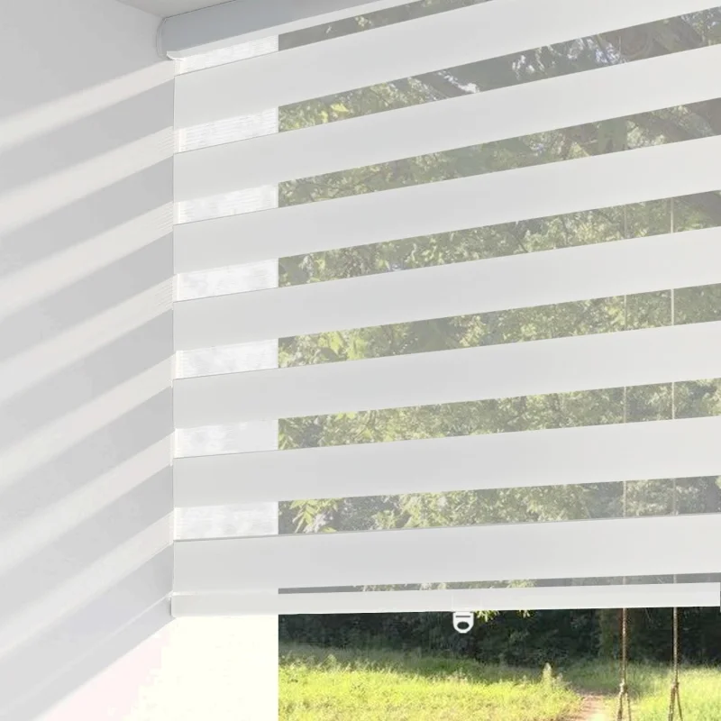 High quality professional customized waterproof manual spring control double layers day and night zebra blinds for window