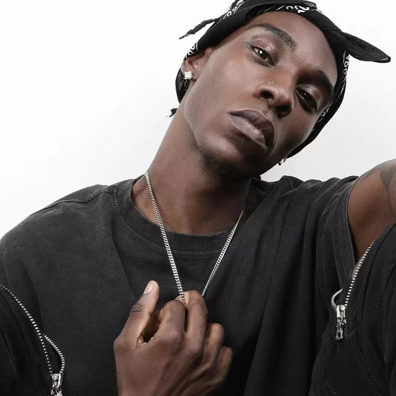 Hip Hop Cuban Chain Necklace Rock Stainless Steel Basic Chain Men Necklace Simple Necklace For Women Fashion Party Jewelry