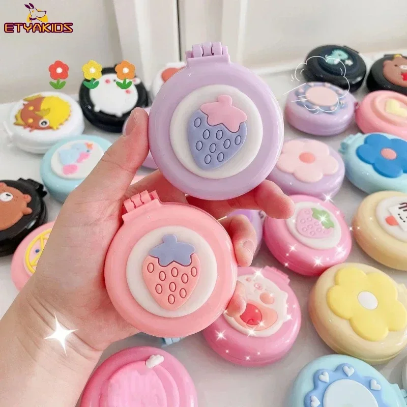 Hot Sale Pink Portable Mini Round Hair Comb Mirror Pocket Small Size Traveling Massage Folding Hair Comb for Baby Hair Brushes