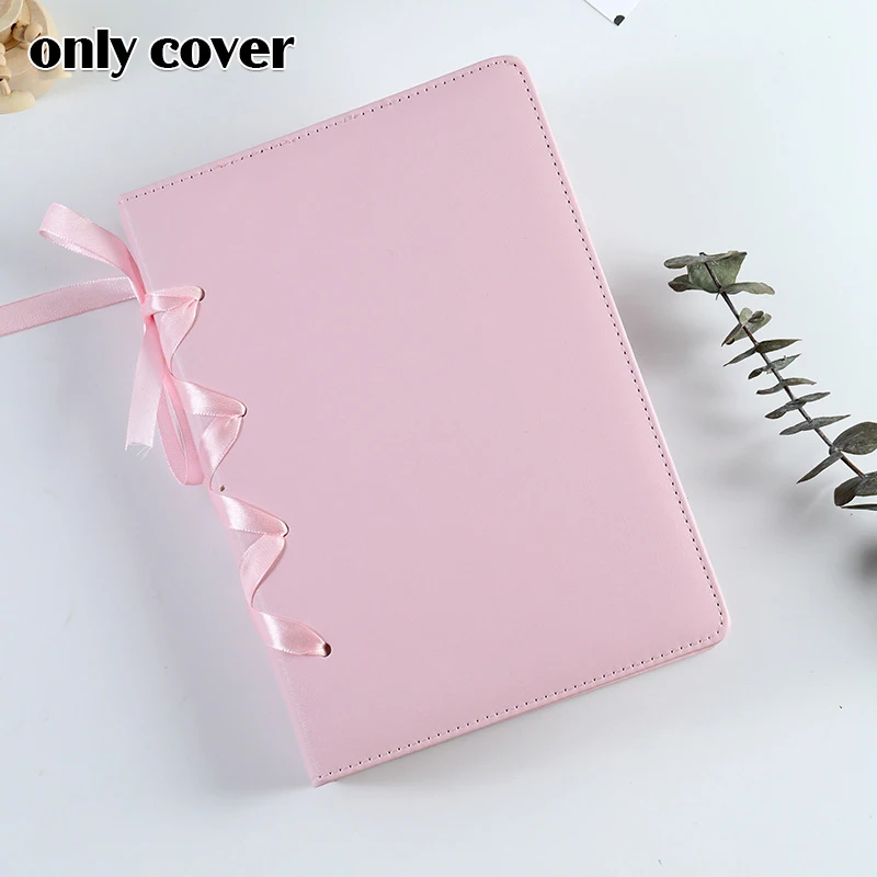 Ins Korea Kpop Star A5 Binder Album Pu Leather Photo Book Cute Photocard Holder Pure Color Scrapbooking Collection Bow Decor