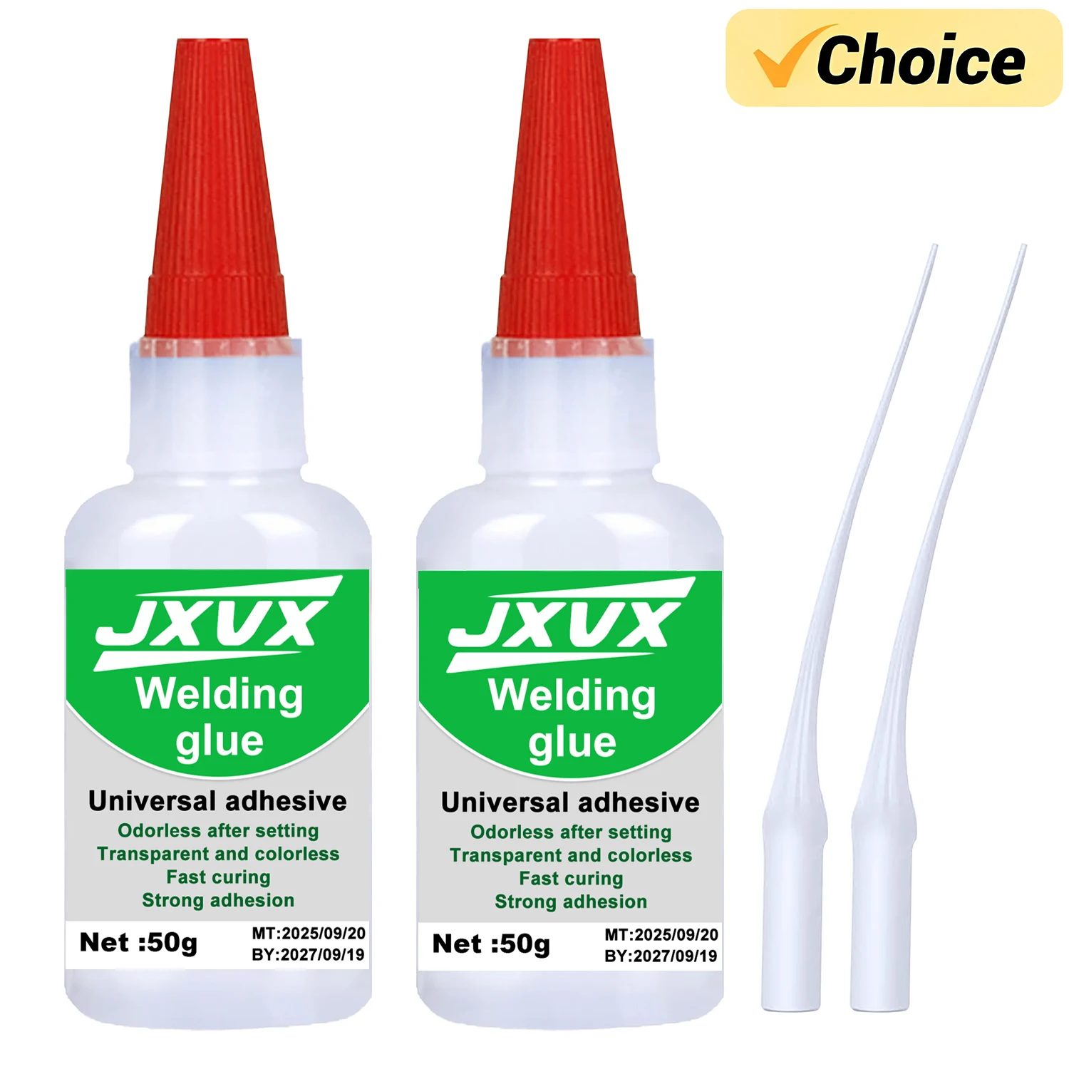 JXVX 50g Welding High Strength Oily Glue - Universal Superglue Mighty Instant Glue for Resin Ceramic Metal Glass