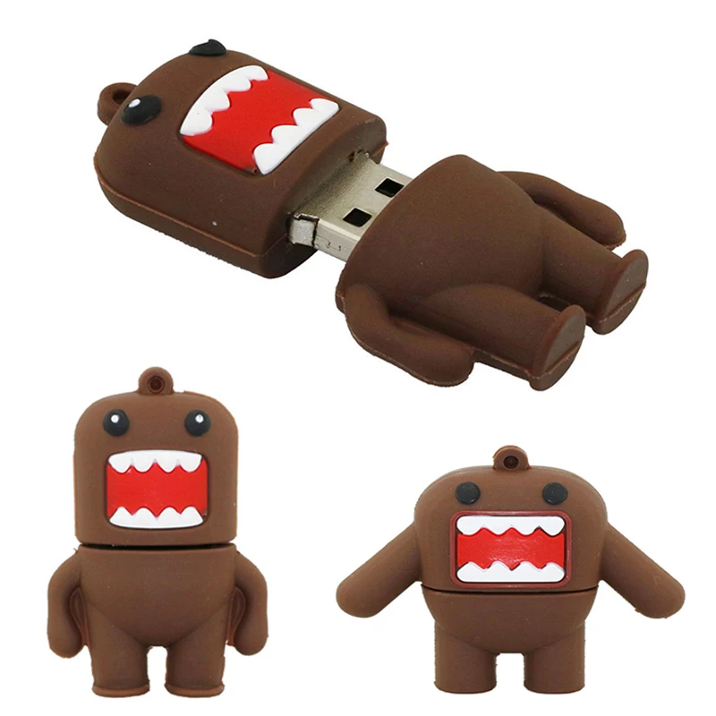 Japanese Domo Kun Pen drive 64GB Personalized Pendrive 128 8 16 GB Cle USB Key Stick 4GB 8GB 32GB 256GB 128GB Flash Drive USB2.0