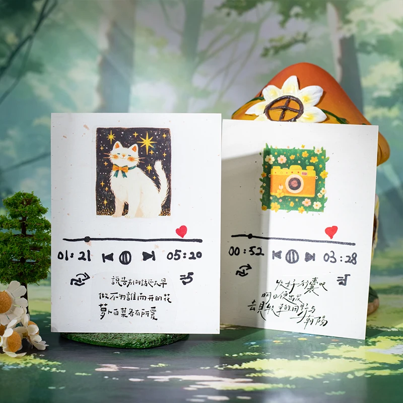 Journal GO 4x200cm Decoration Adhesive Tape Graffiti Garden PET Tape Stickers Collage Junk Journal Scrapbooking Masking Tape