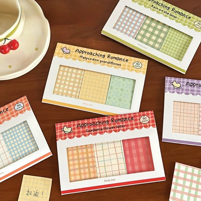 Kawai Square Grid Combination Sticky Notes Are Coming Soon Romantic Handbook Decoration Basic Material Paper Lovely Memo Pad