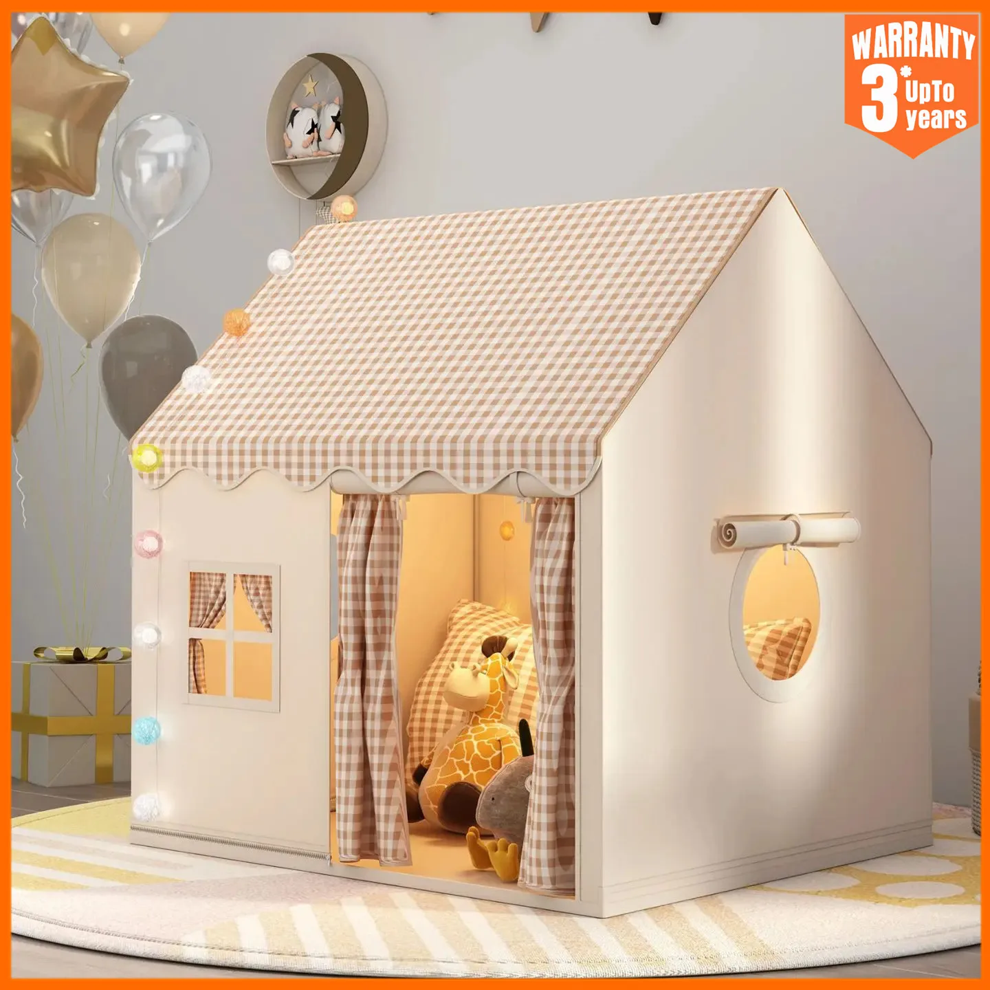 Kid Toys Tent Princess Castle Play House Cubby Children Small House Folding indoor Play tent Baby Tent Solid Frame No Light Ball