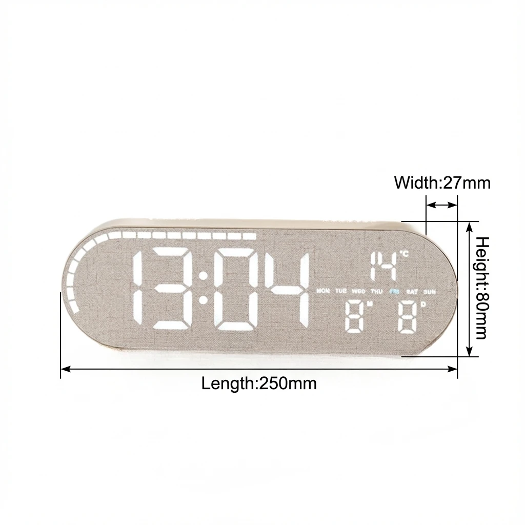LED Digital Wall Clock With Temperature Display Calendar Alarm Timer Digital Alarm Clock LED Temperature Display