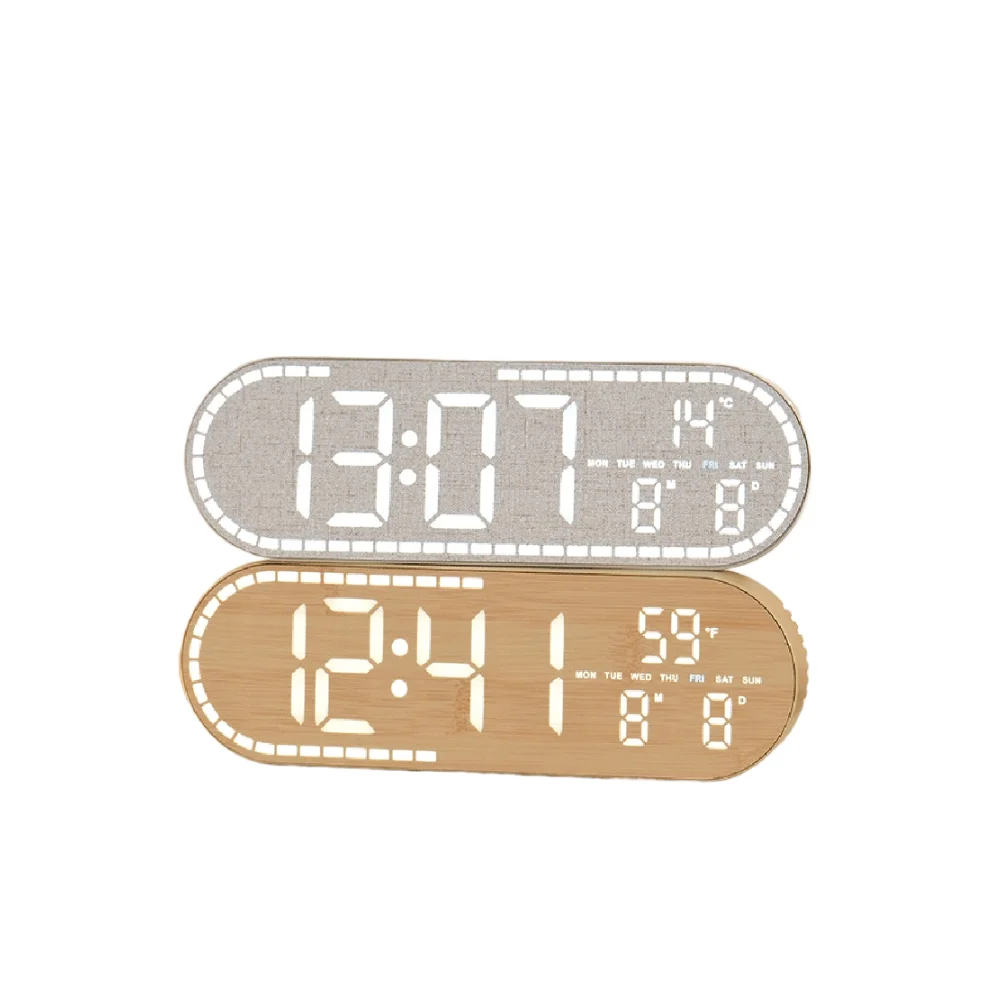 LED Digital Wall Clock With Temperature Display Calendar Alarm Timer Digital Alarm Clock LED Temperature Display