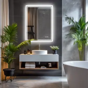 LUVODI Illuminate LED Backlight Bathroom Mirror Frameless Dimmable Defog Bath/Shower/Shaving Mirror