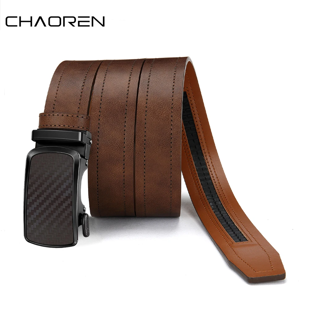 Leather belt men High Quality PU Leather Belts, Automatic Buckle Belt, Adjustable No Hole Belt Jeans Belt for Men