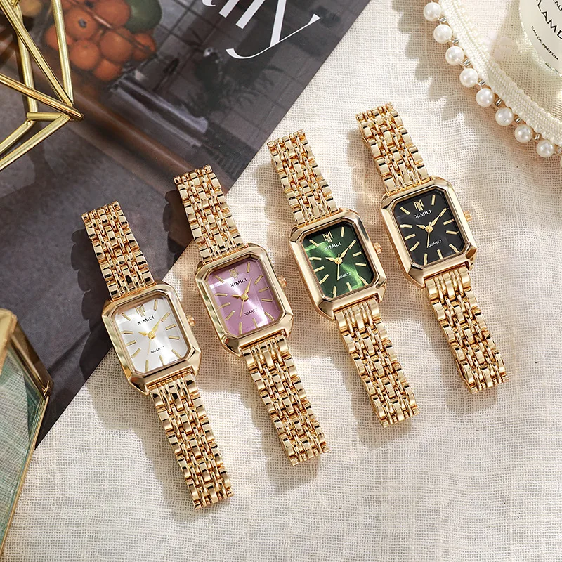 Luxury Hight Quality Quartz Watch Fashion Charming Rhinestones Stainless Steel Band Women's Wristwatches