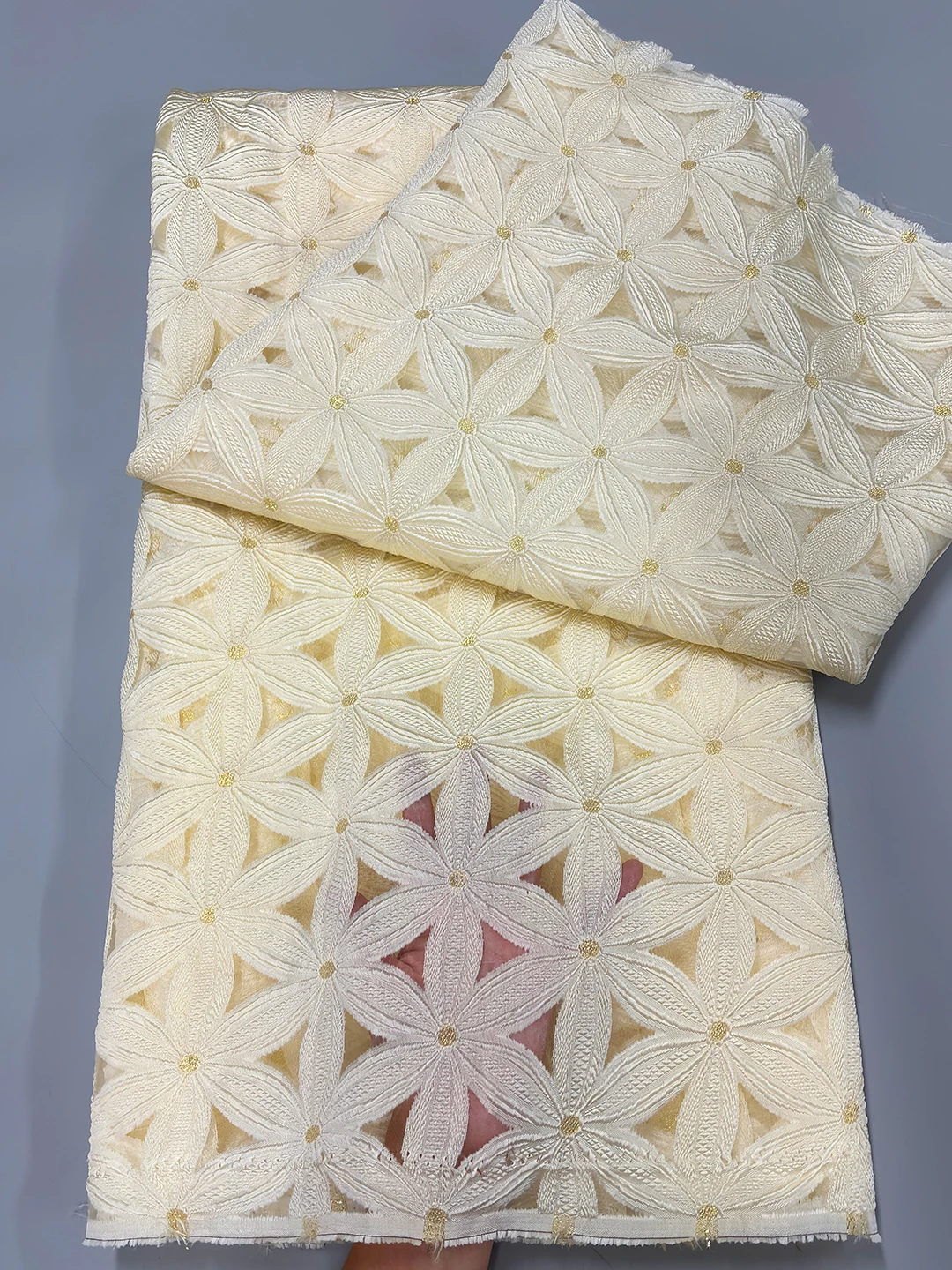 Luxury Nigerian Organza Jacquard Lace Fabric 2025 High Quality Navy Blue African Gilding Brocade Lace Fabric French Tulle Lace