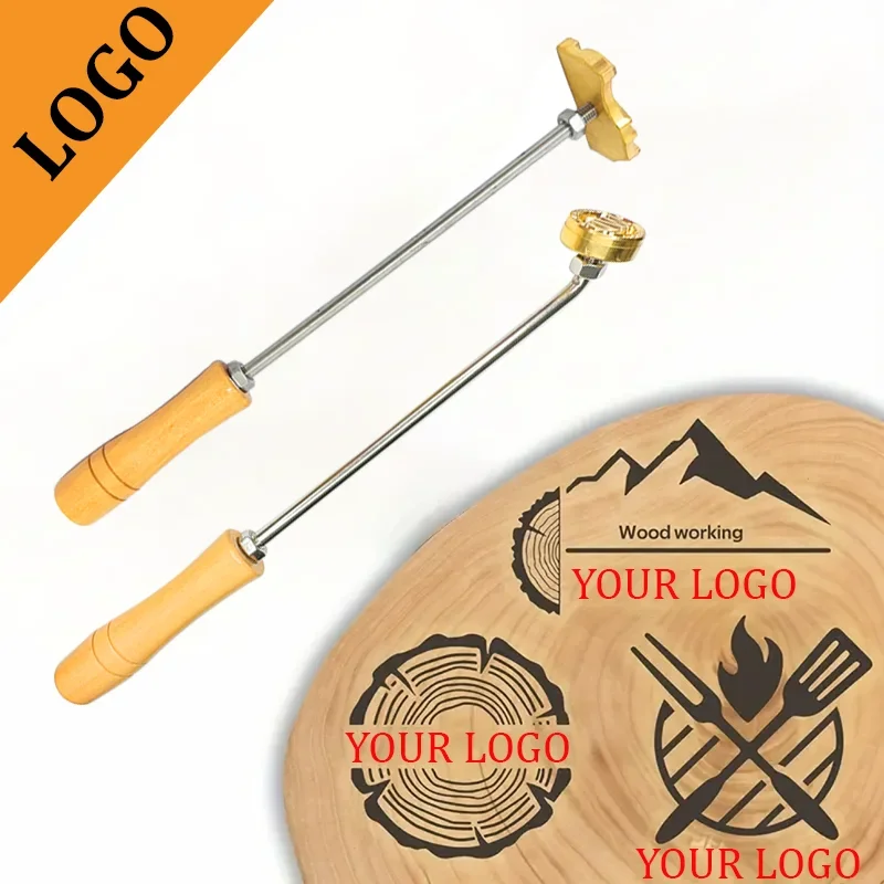 M8 Logo Customized Iron Branding Stamp Personalized Customization Wooden Soldering Iron Seal Customized Leather Stamping Seals