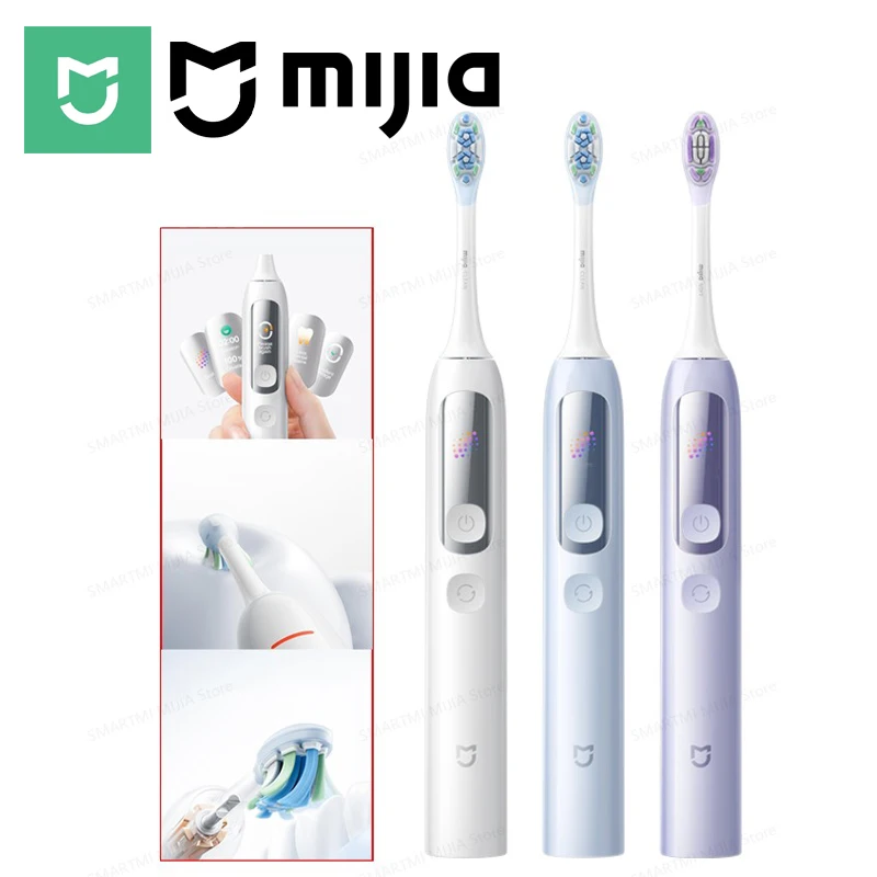 MIJIA Smart Servo-Oscillation Electric Toothbrush Pro,IPX8 Waterproof & Travel Lock,180-day long battery life,App Control