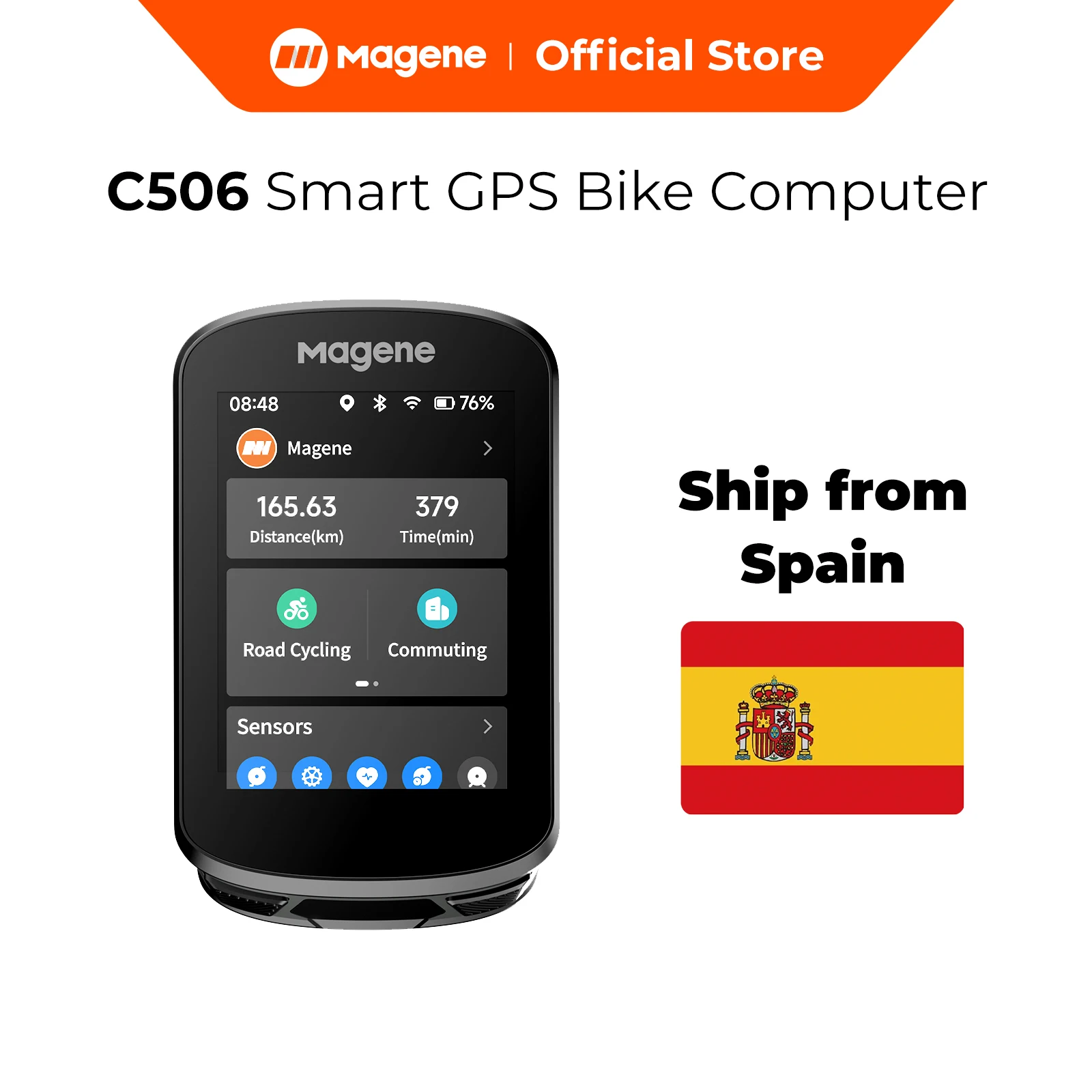 Magene C506 Touchscreen GPS Bike Computer Navigation Cycle Speedometer Bicycle Odometer