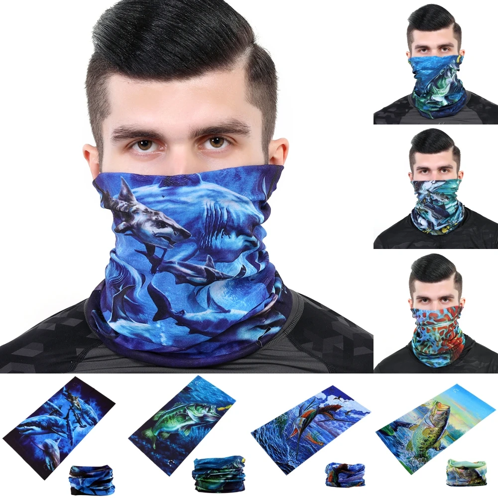 Magic Seamless Fishing Bandanas UV Protection Head Scarf Multi Use Headbands Women Men Balaclava Sports Cycling Face Mask