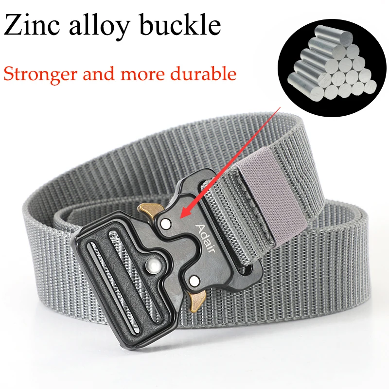Man Belt Nylon Webbing Army Waist Fabric Tactical Military High Quality Casual Canvas Belt Fashion Jeans Student Belt StrapHB075