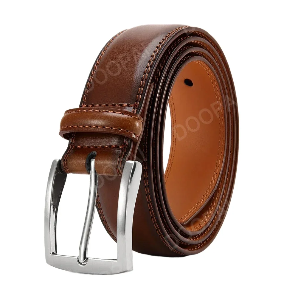 Men Belts High Quality Genuine Leather LONG Large Pin Buckle Metal Automatic Buckle Male Belts Strap Male WaistBelts for Men