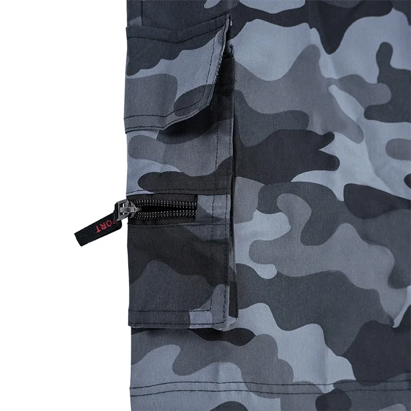 Mens Drawstring Cargo Shorts Camo Print Solid Black Khaki Multi Pocket Summer Casual Outdoor Utility Fabric Short Trousers