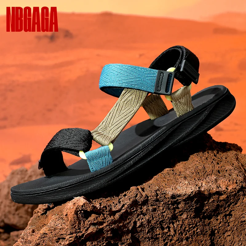Men's Sandals Arch Support Antiskid Beach Outdoor Sports Sandals Wadable Durable Hiking Gladiator Open Toe Flat Sandals for Men