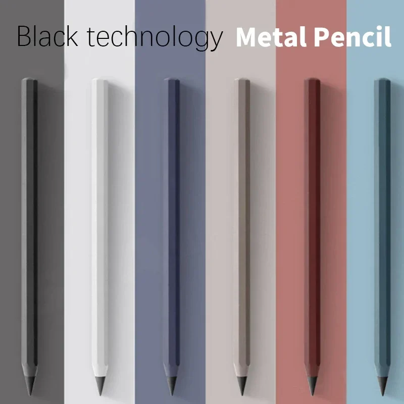 Metal Eternal No Ink Pen Magic Pencils New Technology Unlimited Writing Painting Supplies Novelty Gifts Stationery