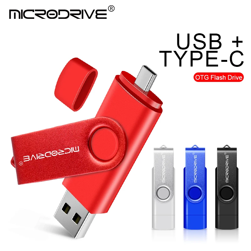Metal OTG 2 IN 1 Type C pen drive 128GB usb memory stick 1GB 2GB 4GB 8GB 32GB 64GB 128GB cle usb cle usb flash drive memoria usb