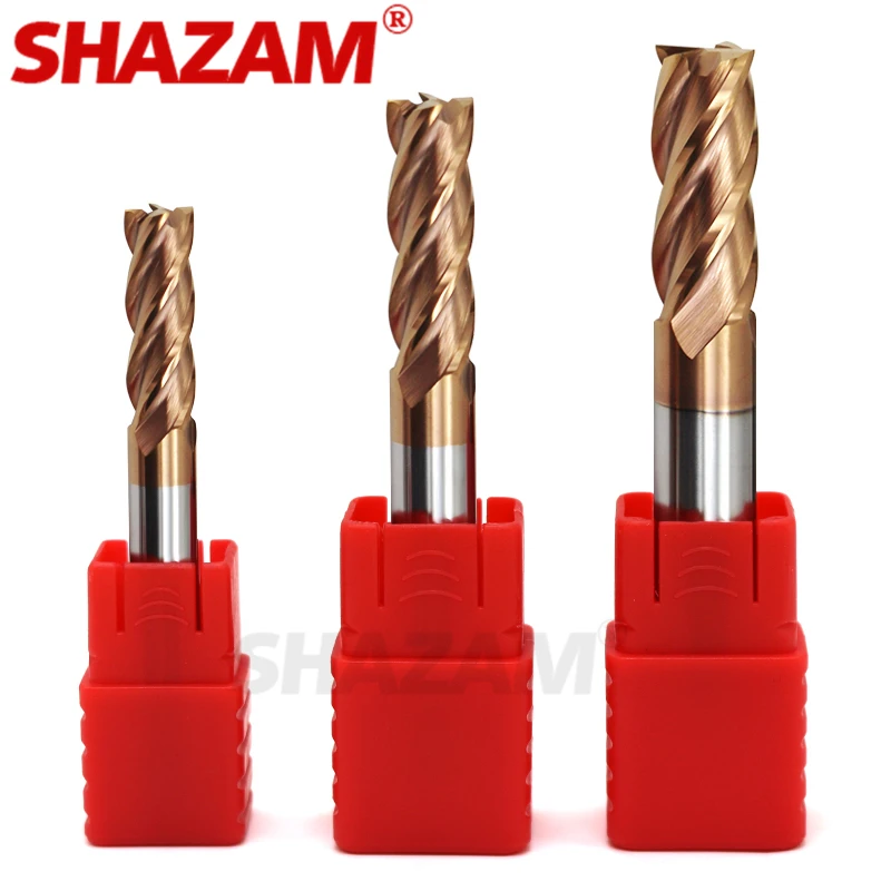 Milling Cutter Alloy Coating Tungsten Steel Tool Cnc Maching Hrc55 Endmill SHAZAM Milling Cutter Machine Tools 11