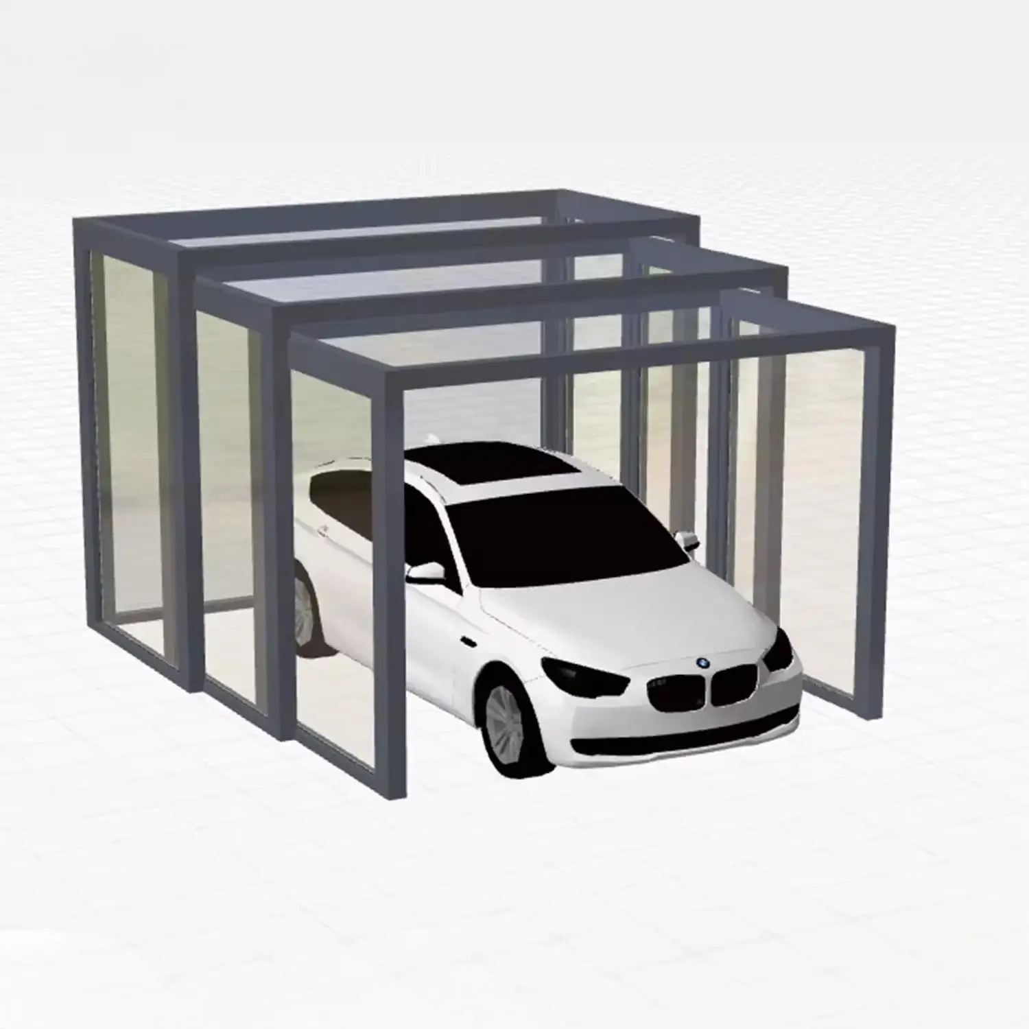 Mobile Foldable Electric Retractable Carport - Smart Automatic Sunroom Glass House & Garage Awning