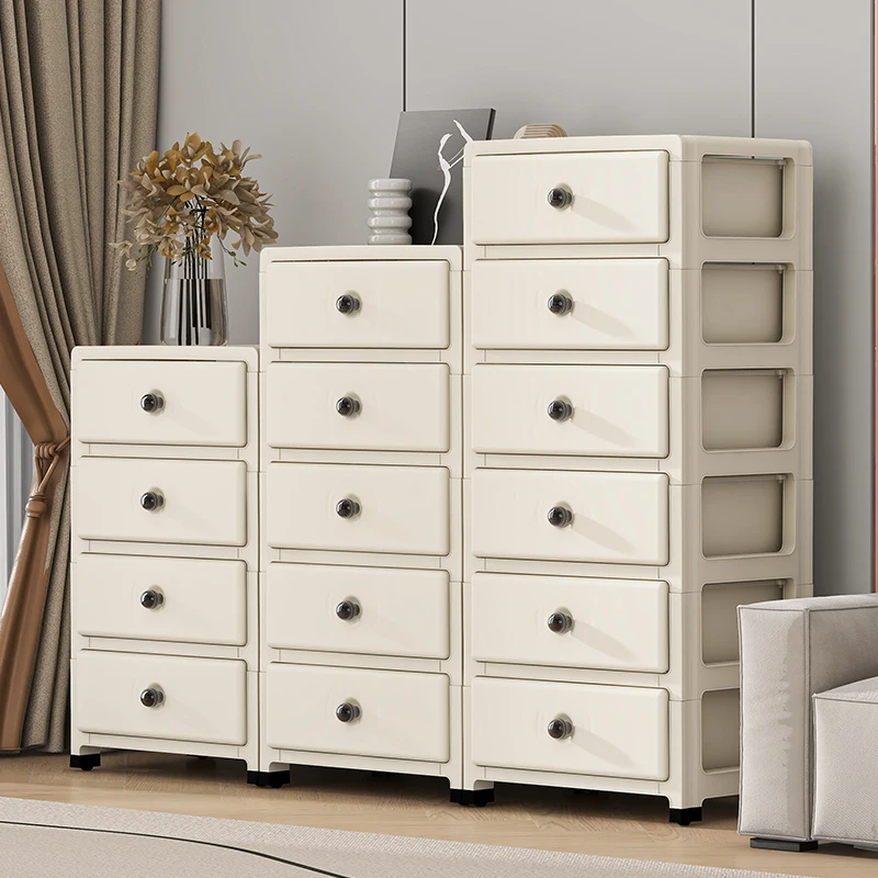 Mobile Multi-Layer Drawer Storage Cabinet,Large Capacity Bedside Table with Wheels for Bedroom/Kitchen/Living Room