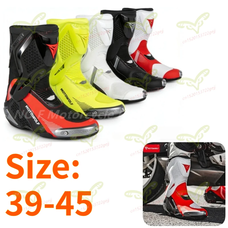 Motowolf High-quality Long-tube Waterproof Racing Boots for Motorcycles Suitable for All-season Off-road Motorcycle Riding