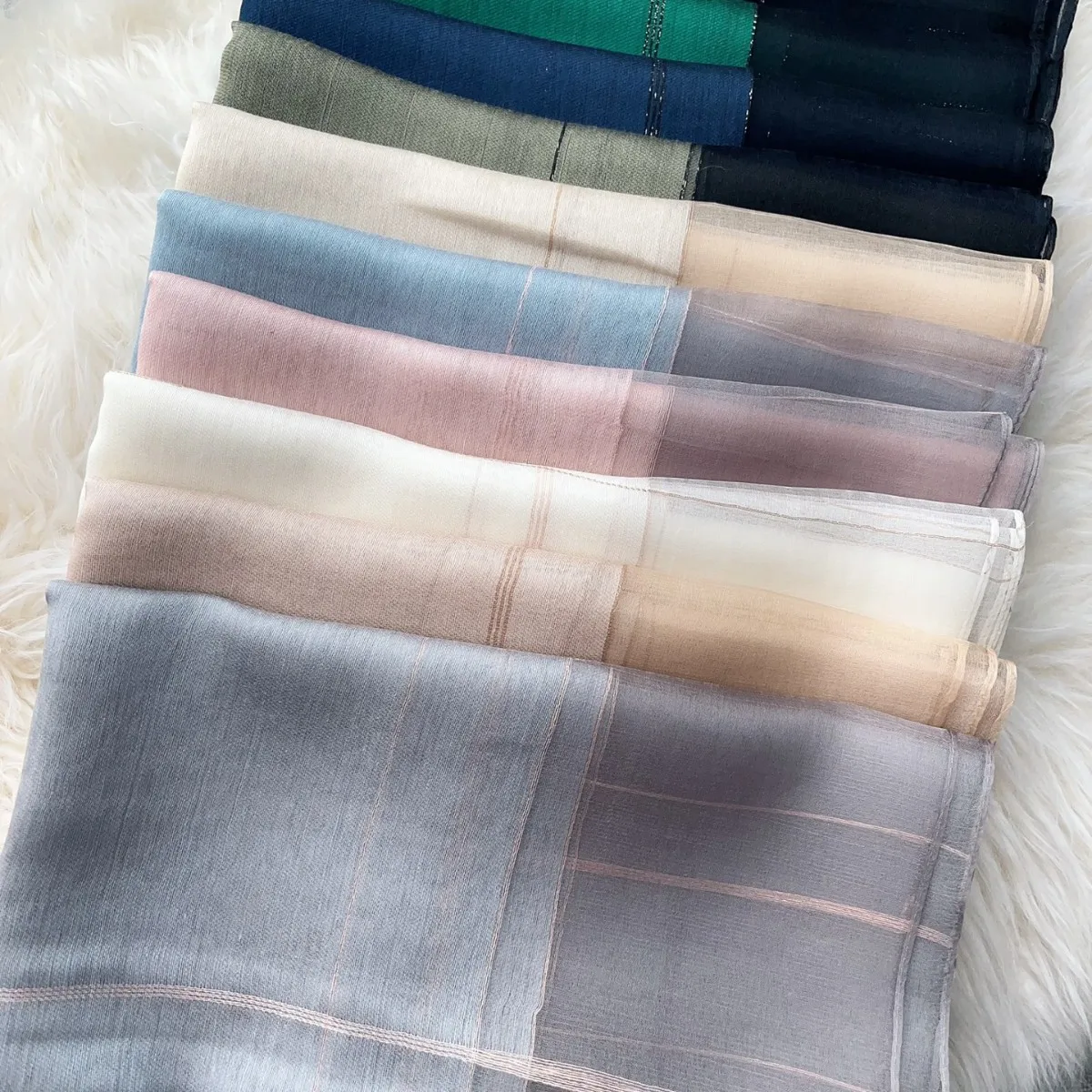 Mulberry Silk Long Scarf for Women, Spring Autumn Lightweight Shawl Wrap,Elegant Luxury Accessory, Solid Color Fashion Versatile