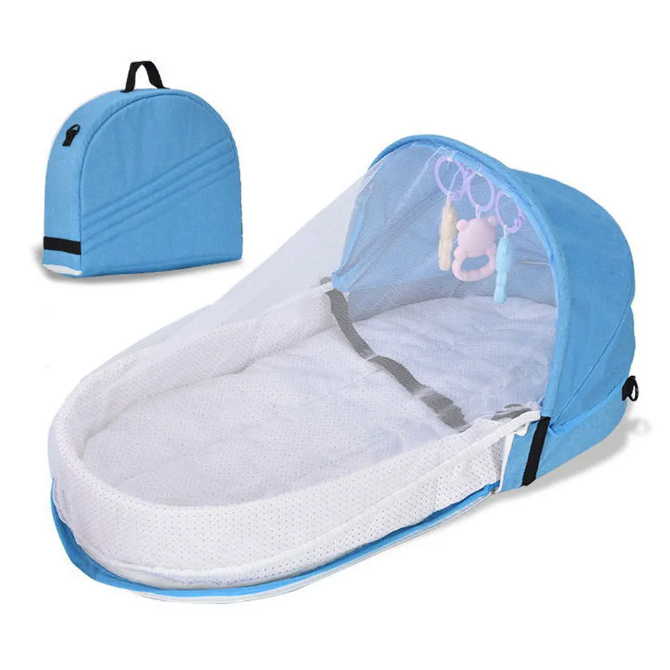 Multi-Function Travel Baby Nest Portable Baby Bed Crib Foldable Babynest Bassinet Infant Sleeping Children's Bed with Mosquito