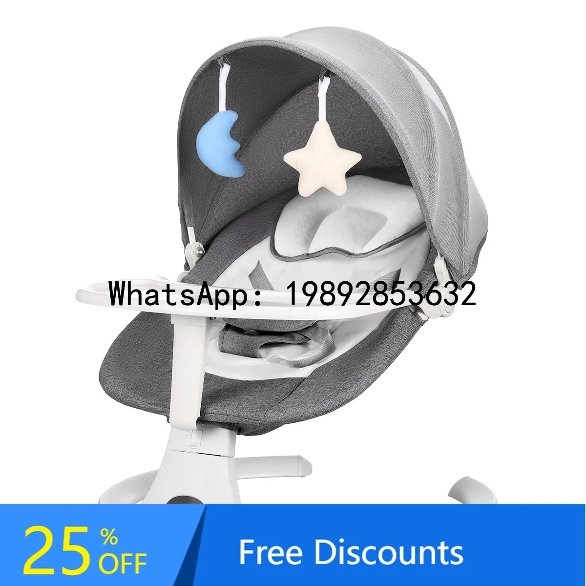 Multifunctional Electric Cradle Rocking Bed for Newborns, Smart Baby Soothing Artifact Cradle