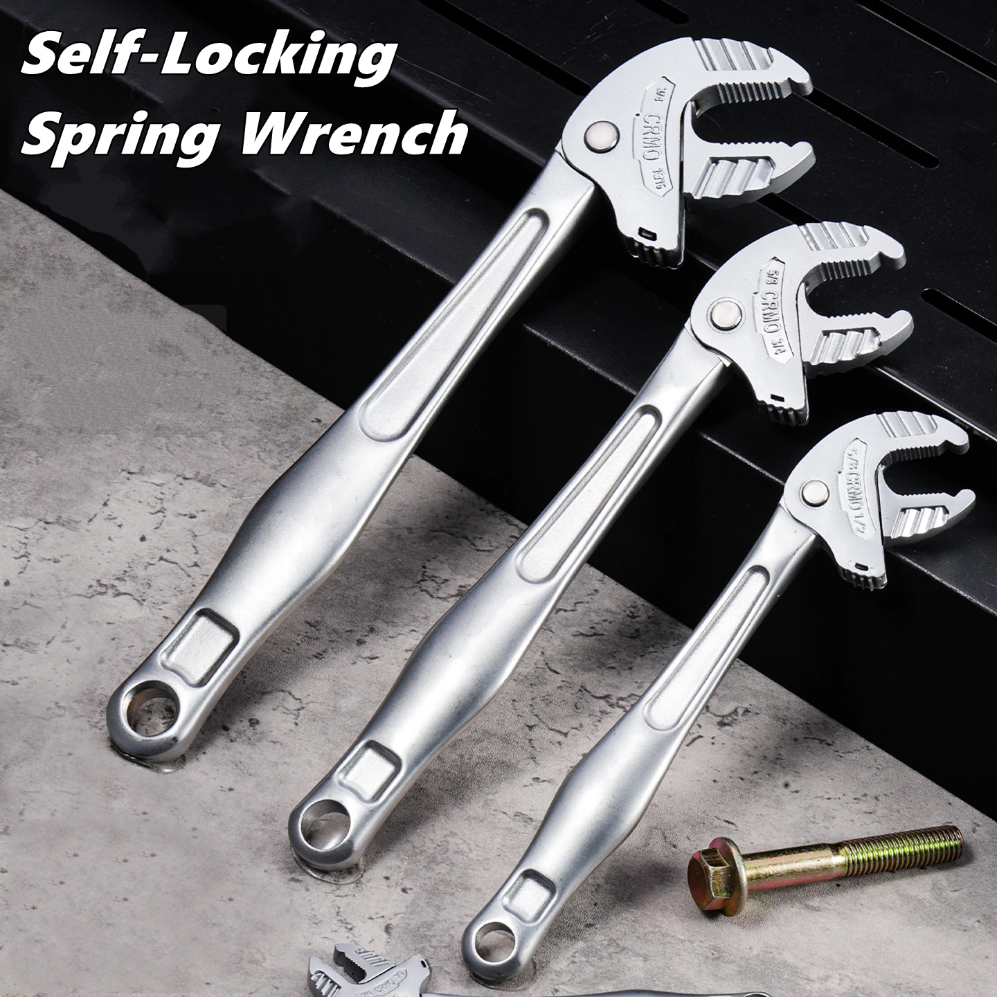 Multifunctional Heavy-Duty Crab Claw Wrench Adjustable Ratchet Wide Jaw Self-Locking Wrench for Home Automotive Pipe Manufacture