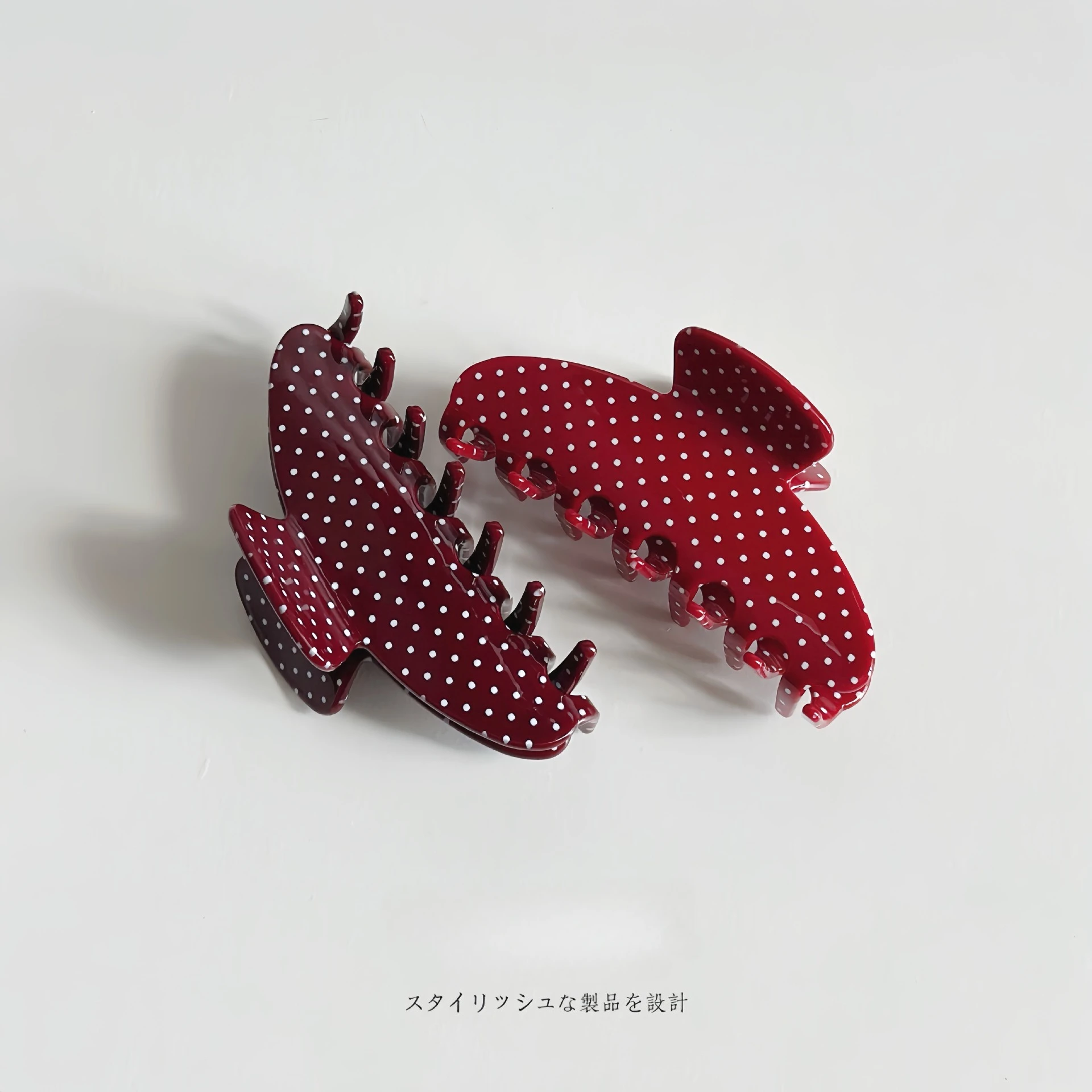 NEW 10CM Large Wave Point Hair Claw Eco-friendly Acetate Claw Clips Retro Trendy Hair Clips for Women Girls INS Hair Accessories